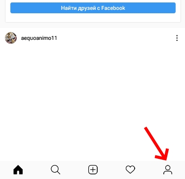 Кнопка профиля Инстаграм